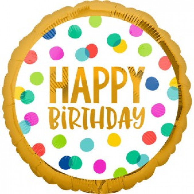 FB Happy birthday, dots, 45cm
