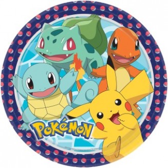 Papierový tanier Pokémon, 23cm/8ks