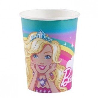 Papierový pohár Barbie, 250ml/8ks