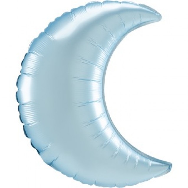 Fóliový balón, polmesiac, saténovo-modrý, 66cm /nebalený/ Fóliový balón, polmesiac, saténovo-modrý, 66cm /nebalený/