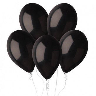 Latexový balón, čierny, veľ.12
