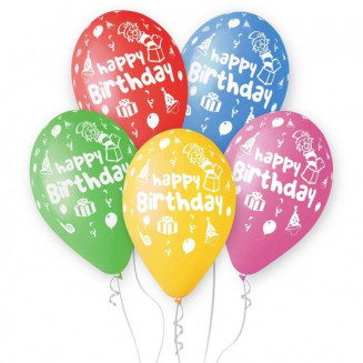 Balón Happy Birthday party, veľ.12/5