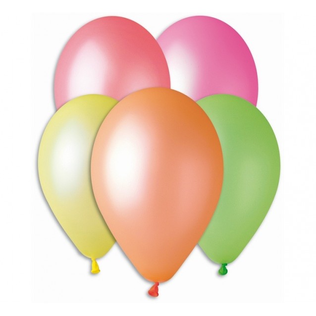 Balón fluorescenčný, veľ 12, 5ks