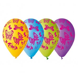 Balón farebný motýlik, veľ.12, 5ks