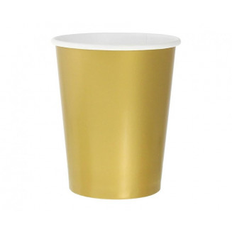 Papierové poháre zlaté, 14ks/250ml