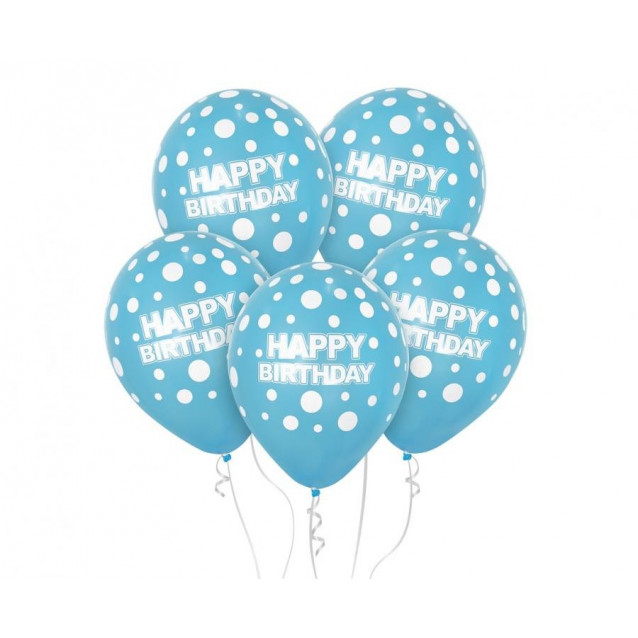 Balón HAPPY BIRTHDAY, veľ12/5ks