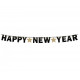 Girlanda Happy New Year, hviezdy, 180cm