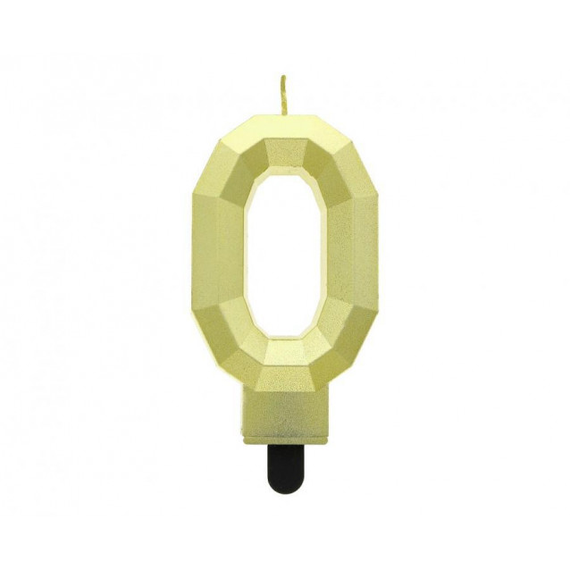 Sviečka zlatá diamant 0, 7,6cm