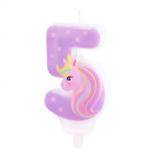 Sviečka Unicorn 5, 8,2cm