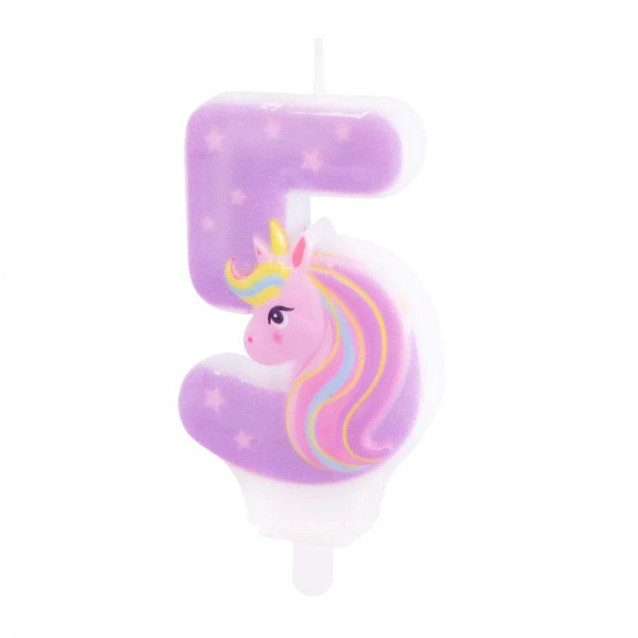Sviečka Unicorn 5, 8,2cm