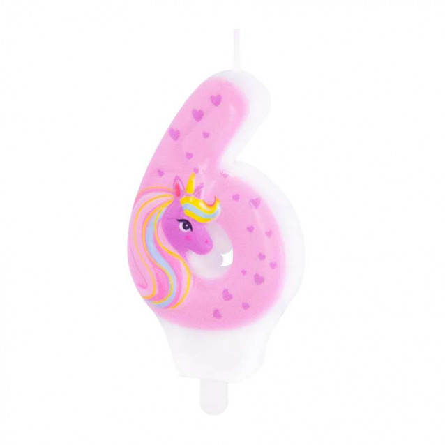 Sviečka Unicorn 6, 8,2cm