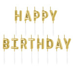 Zlaté sviečky Happy Birthday