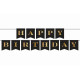 Girlanda „Happy Birthday“ čierno-zlatá – elegantný narodeninový banner