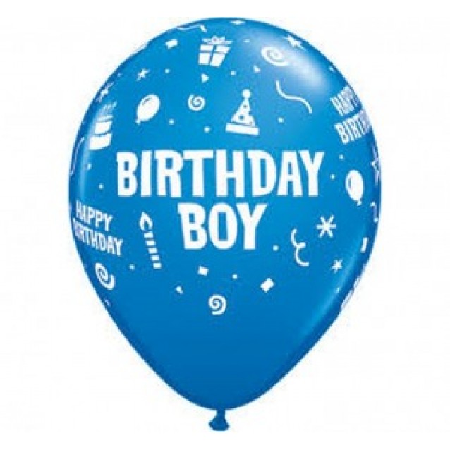 Balón Happy Birthday Boy, veľ.11/6ks