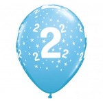 Balón modrý podtlač 2, veľ.11, 6ks