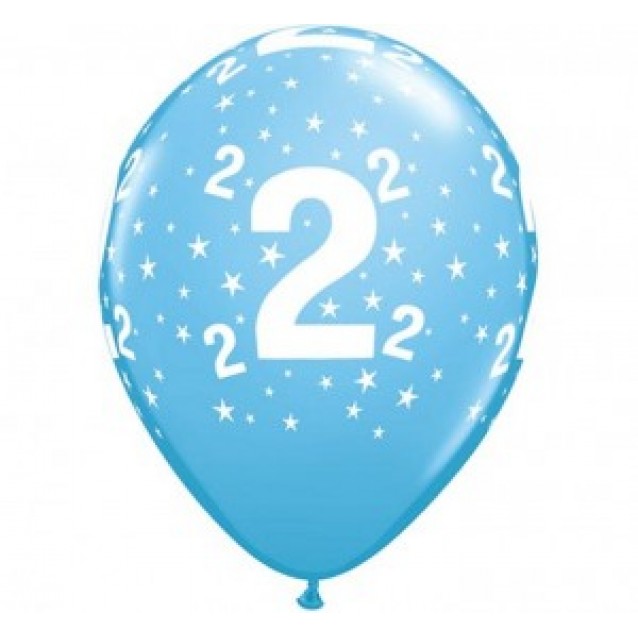 Balón modrý podtlač 2, veľ.11, 6ks Balón modrý podtlač 2, veľ.11, 6ks
