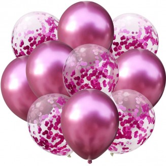 Latexový set balónov, ružový, veľ.11/28,5cm,10ks