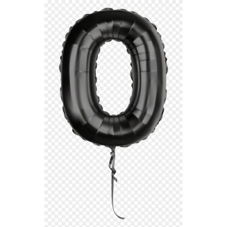 Fóliový balón čierny 0, veľ.40