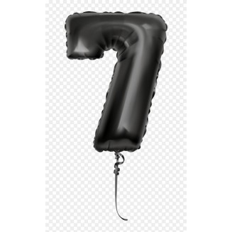 Fóliový balón čierny 7, veľ.40