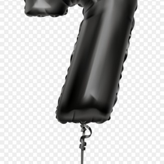 Fóliový balón čierny 7, veľ.40