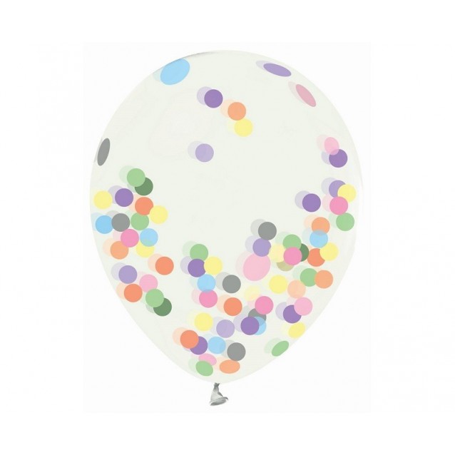 Balón s confetami, veľ.12, 4ks