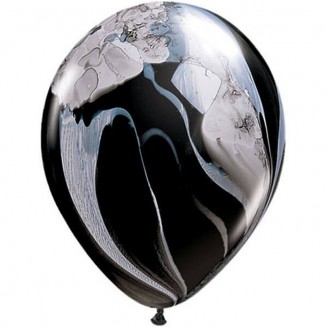 Latexový balón pastelový čierno-biely, Veľ.11 / 28cm, 5ks