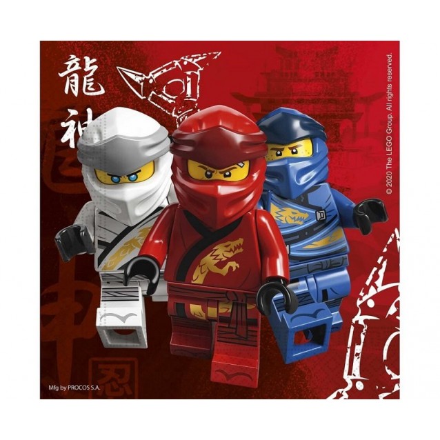 Servítky lego Ninjago, 33x33cm, 20ks