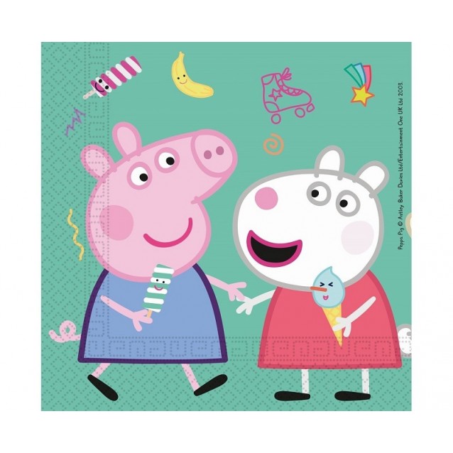 Servítky Peppa pig, 33x33cm, 20ks