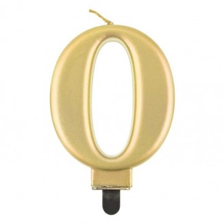 Sviečka zlatá 0 (8cm)