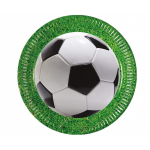Papierový tanier Futbal party, 23cm/8ks /plastic free/