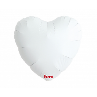 Fóliový balón Srdce, biela, veľ.14