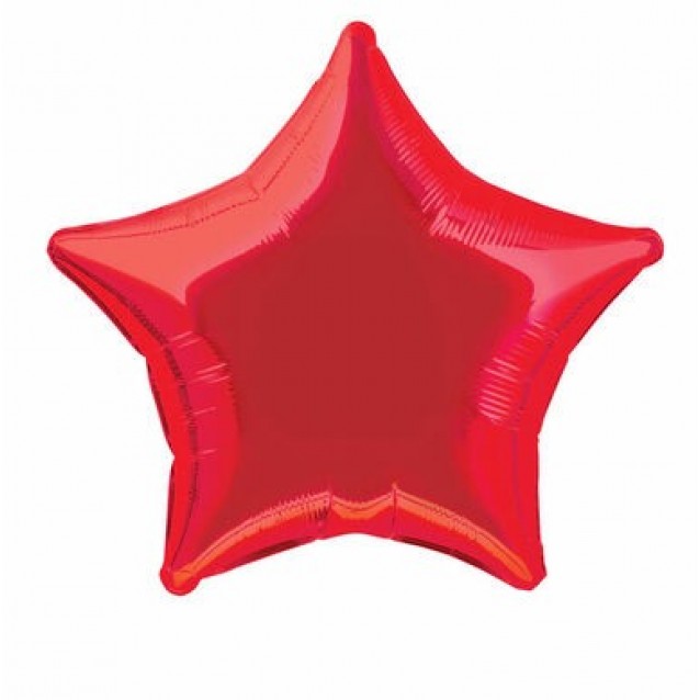 Fóliový balón Hviezda, červená, veľ.18