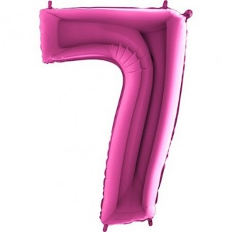 Fóliový balón číslo 7, ružový, vel.40/100cm