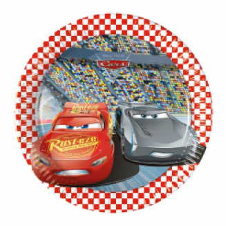 Papierový tanier Cars 3, 20cm/8ks