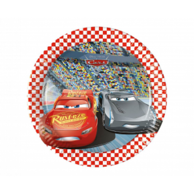 Papierový tanier Cars 3, 20cm/8ks