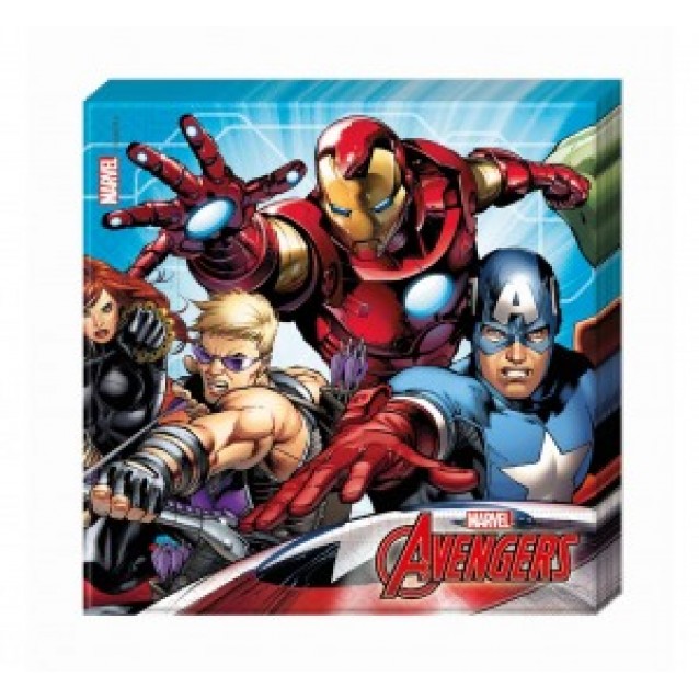 Servítky Mighty Avengers, 33x33cm, 20ks