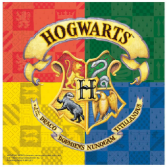 Servítky Harry Potter Hogwarts Houses, 33x33cm, 20ks