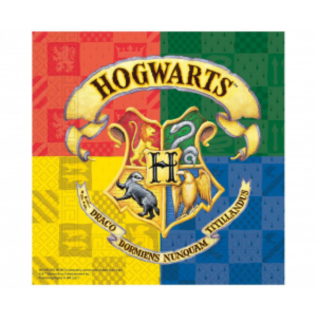 Servítky Harry Potter Hogwarts Houses, 33x33cm, 20ks