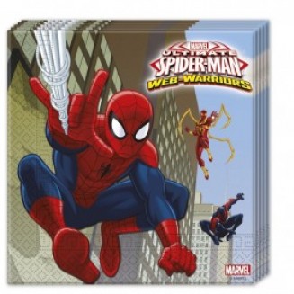 Servítky Spiderman, 33x33cm, 20ks