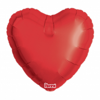 Fóliový balón Srdce, červené, veľ.14