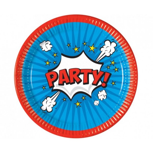 Papierový tanier Party, 23cm/8ks