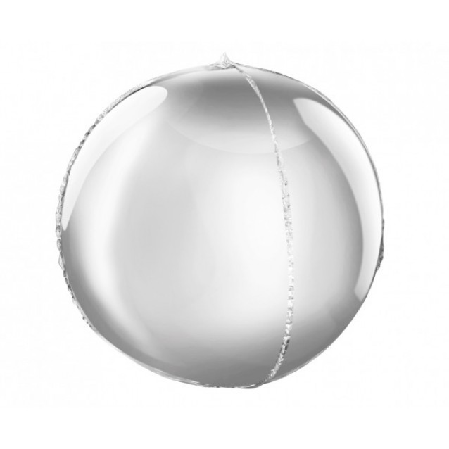 Fóliový balón Guľa, strieborná, veľ.16