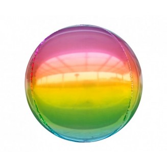 Fóliový balón Guľa, rainbow, veľ.16