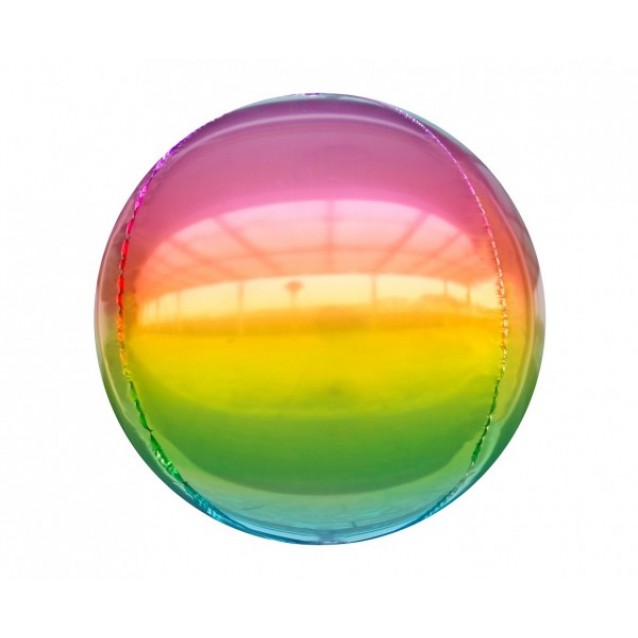 Fóliový balón Guľa, rainbow, veľ.16