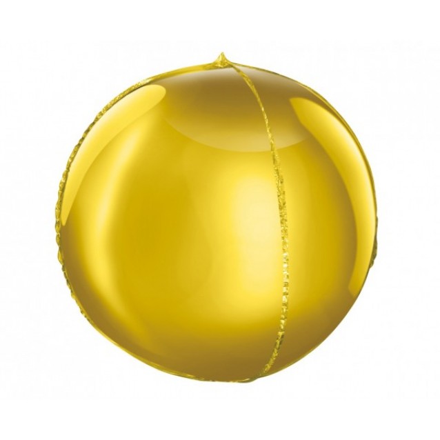 Fóliový balón Guľa, zlatá, veľ.16