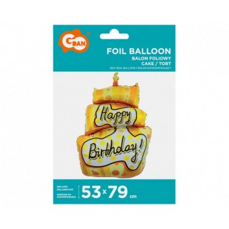 Balón Torta HB, žltá, 53x79cm