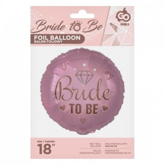 Fóliový balón Bride to be, staroružová, veľ.18