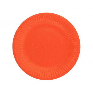 Papierový tanier, červený, 18cm/6ks