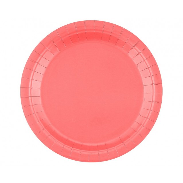 Papierový tanier, ružový, 23cm/14ks