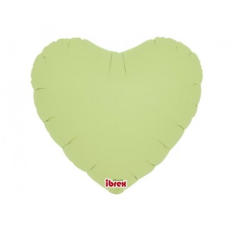 Fóliový balón Srdce, púdrová zelená, veľ.14